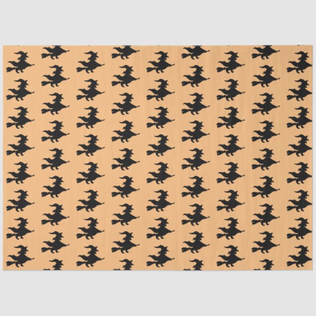 Flying Witch Halloween Tissue Paper (Front)