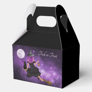  Flying Witch Happy Halloween Personalised  Favour Box