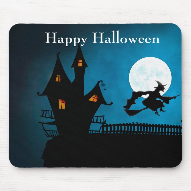 Flying Witch Mouse Mat (Front)