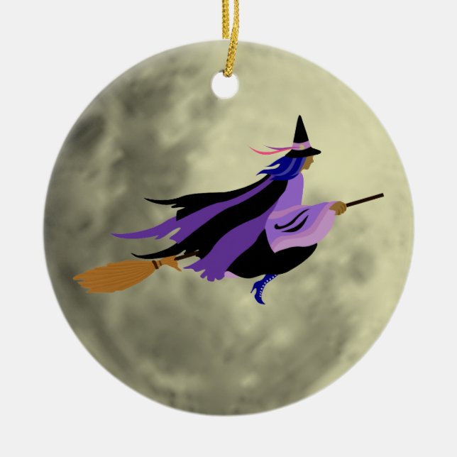 Flying Witch Ornament (Front)