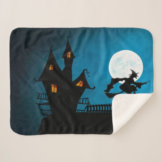Flying Witch Sherpa Blanket (Front (Horizontal))