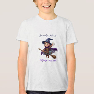 Flying Witch Special Delivery Cute Halloween Magic Tri-Blend Shirt