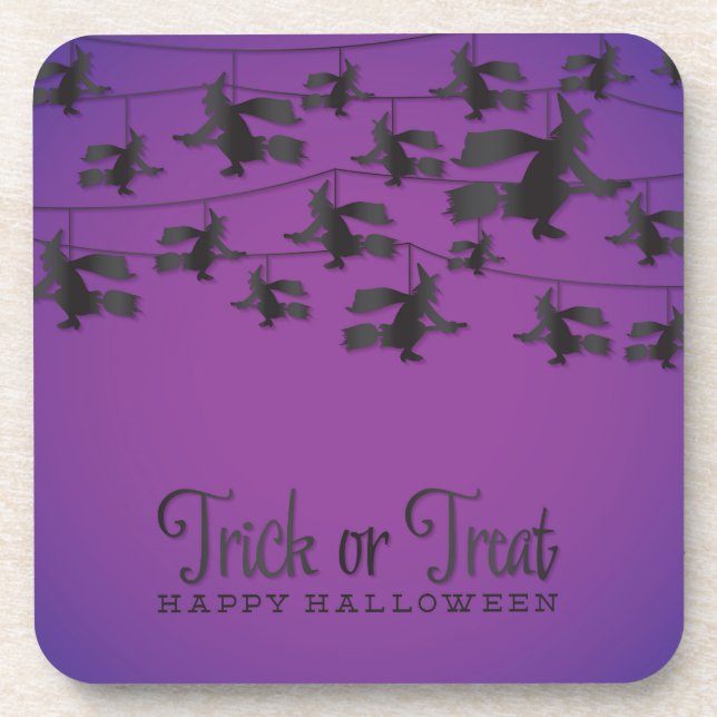 Flying witch string coaster (Front)