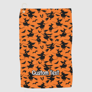 Flying Witches Pattern Golf Towel