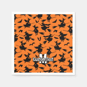 Flying Witches Pattern Napkin