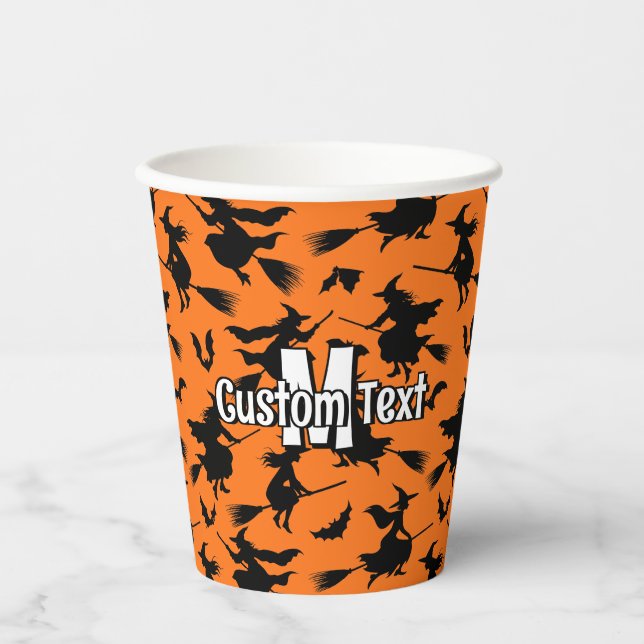 Flying Witches Pattern Paper Cups (Front)