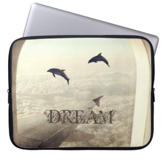Flying with Dolphins Laptop Sleeve