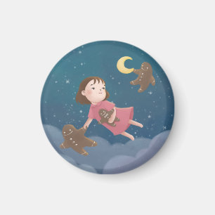 Flying with Gingerbread Cookies Dream Magnet