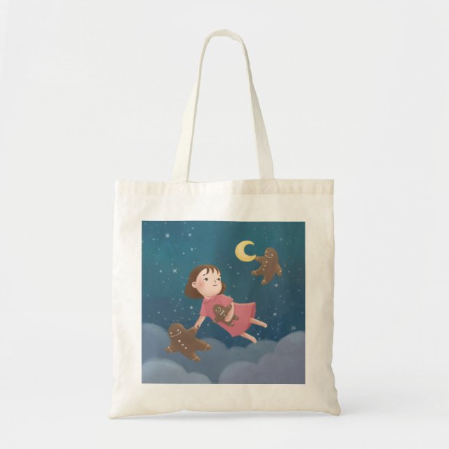 Flying with Gingerbread Cookies Dream Tote Bag (Front)