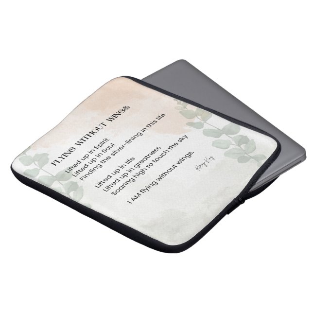 Flying Without Wings Poem Poetry Written Word Laptop Sleeve (Front Top)