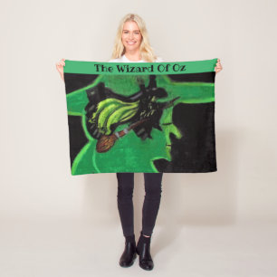 FLYING WIZARD OF OZ WICKED WITCH FLEECE BLANKET