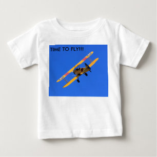 Flying Yellow Aeroplane Infant Short Sleeve Shirt