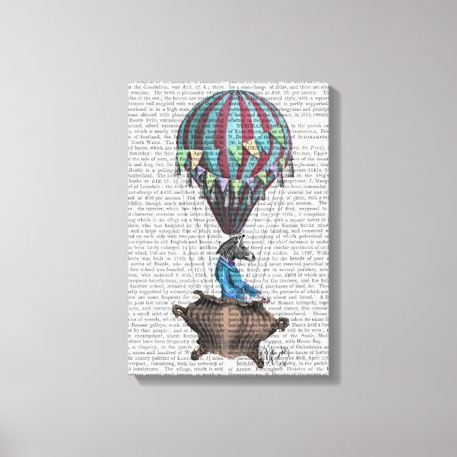Flying Zebra Canvas Print (Front)