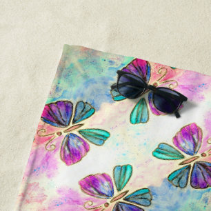 Flyingl Butterflies -Beach Towel
