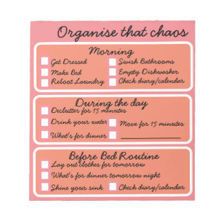 Flylady - Organise the chaos - Notebook Notepad