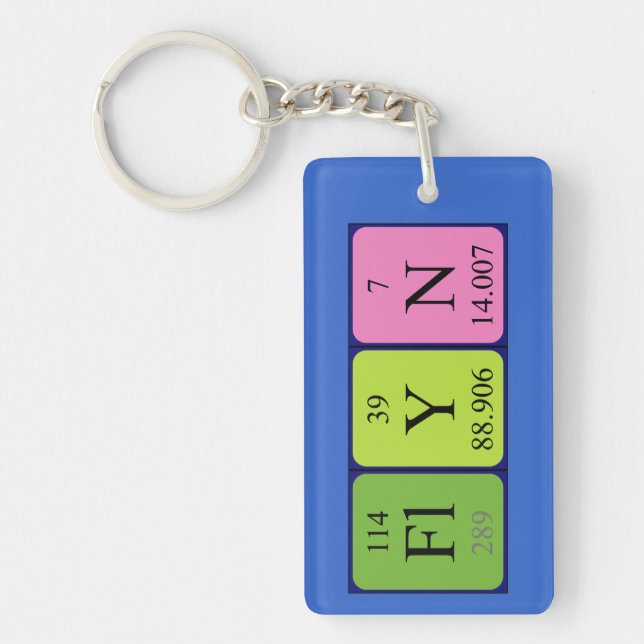 Flyn periodic table name keyring (Front)