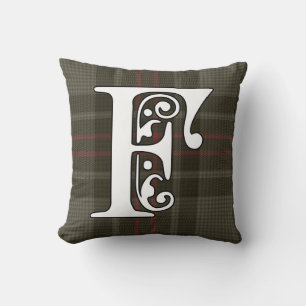 Flynn Clan Tartan Monogram Cushion
