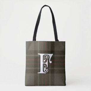 Flynn Clan Tartan Monogram Tote Bag