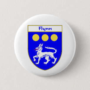 Flynn Coat of Arms/Family Crest 6 Cm Round Badge