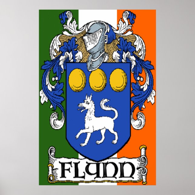 Flynn Coat of Arms Poster Print (Front)