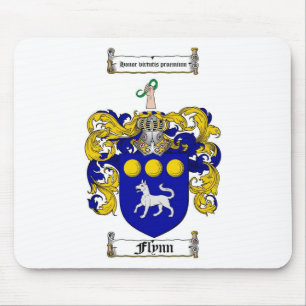 FLYNN FAMILY CREST -  FLYNN COAT OF ARMS MOUSE MAT