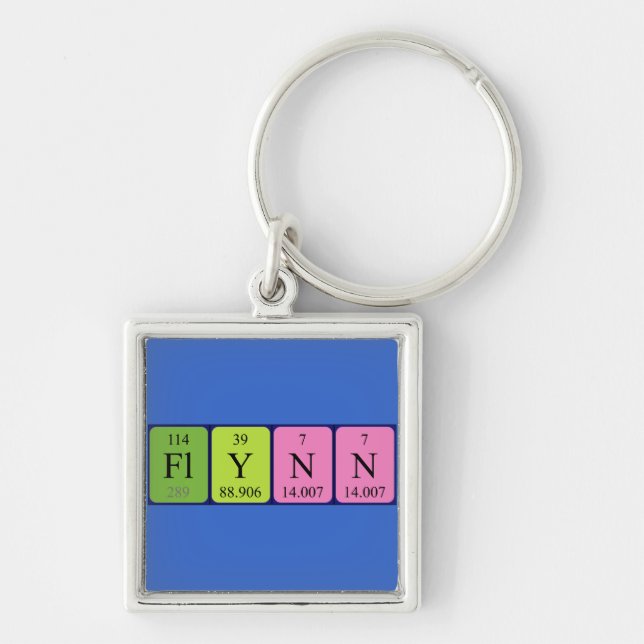 Flynn periodic table name keyring (Front)