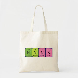 Flynn periodic table name tote bag