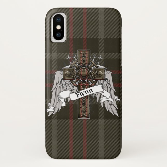 Flynn Tartan Cross Case-Mate iPhone Case (Back)