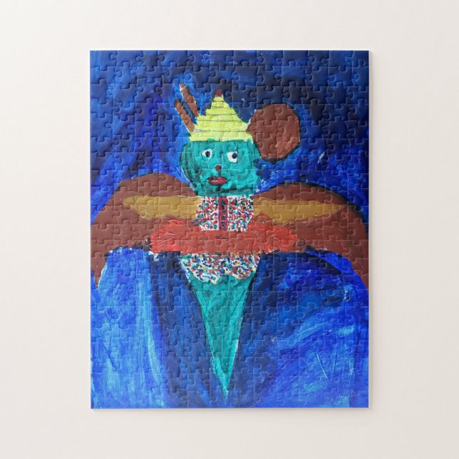 Flyying icecream jigsaw puzzle (Vertical)