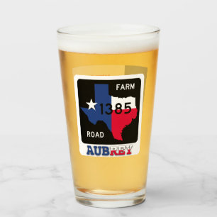 FM 1385 Rd, Aubrey, Texas, Pint Glass
