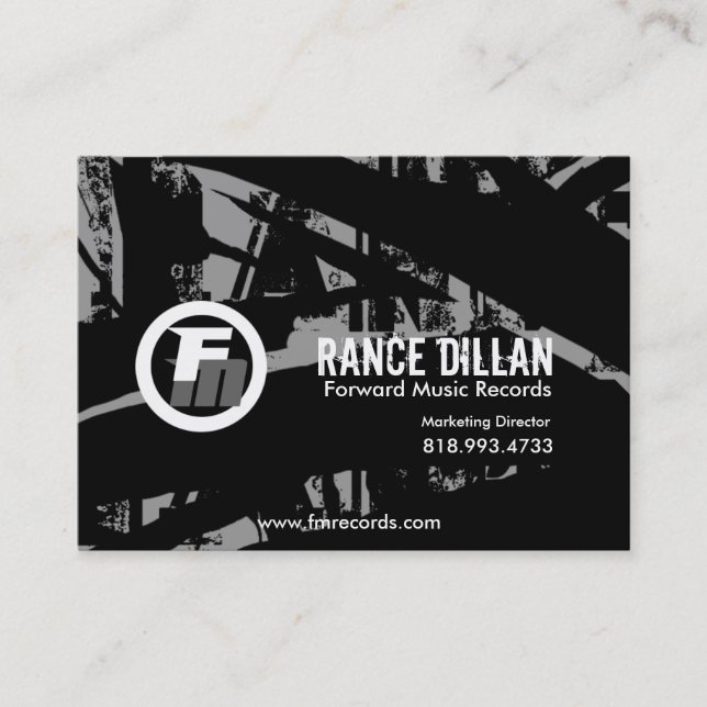 FM Grunge Business Card template (Front)