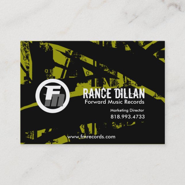 FM Grunge Business Card template (Front)