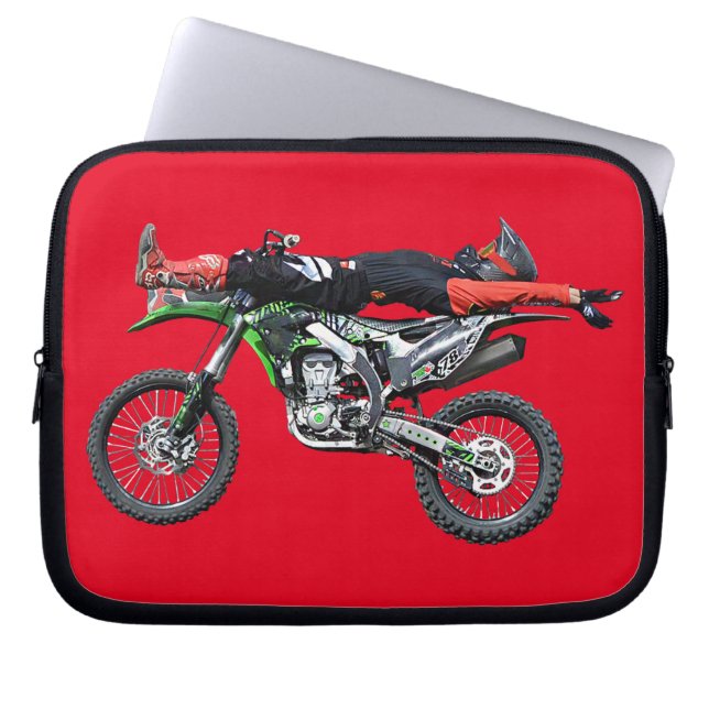 FMX - Freestyle Aerial Motocross Stunt III Laptop Sleeve (Front)