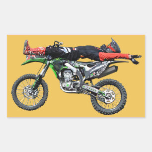 FMX - Freestyle Aerial Motocross Stunt III Rectangular Sticker