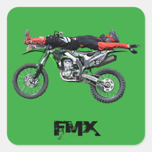 FMX - Freestyle Aerial Motocross Stunt III Square Sticker