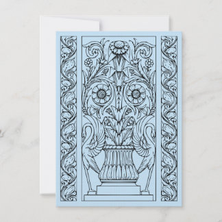 FNC Floral Urn & Swans Greeting Card