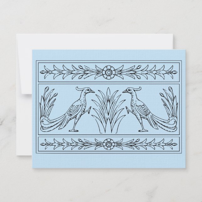 FNC Peacock Frieze Greeting Card (Front)