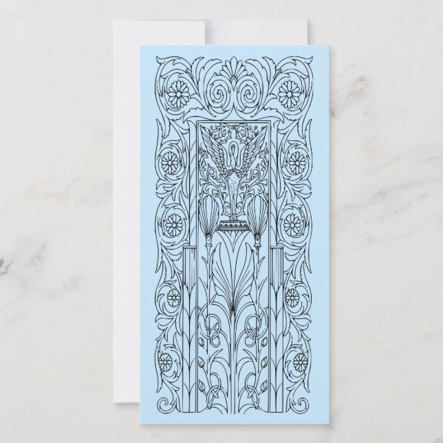 FNC Swan Door Greeting Card (Front)
