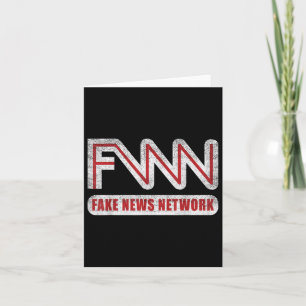 Fnn Logo Fake News Network Funny Political Joke  Card