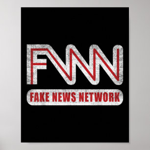 Fnn Logo Fake News Network Funny Political Joke  Poster