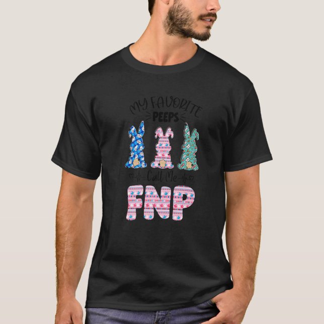 Fnp Floral Bunnies Nurse Easter T-Shirt (Front)