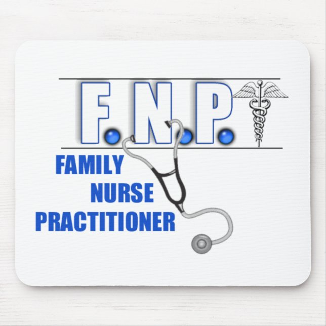 FNP  LOGO  STETHOSCOPE FAMILY NURSE PRACTITIONER MOUSE MAT (Front)