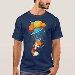 Fo Astronaut Fo in Space Holding Planet Balloons T-Shirt