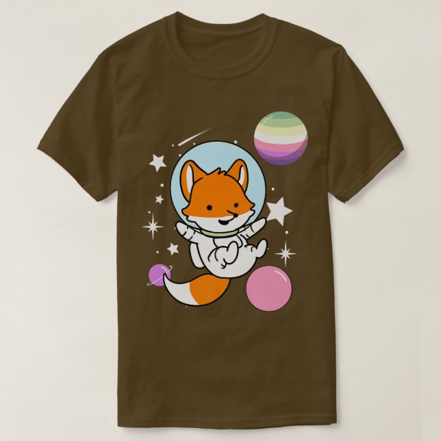Fo Astronaut Genderfae Pride  T-Shirt (Design Front)