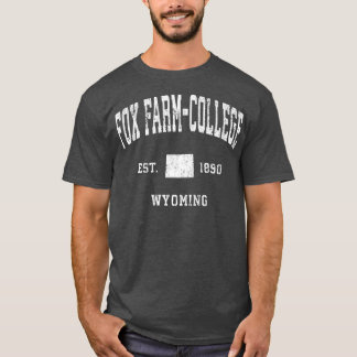 Fo Farmcollege Wyoming Wy Vintage Athletic Sports  T-Shirt