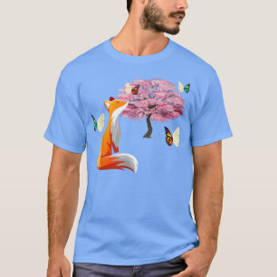 Fo Japanese sakura treeautumn with butterflies T-Shirt