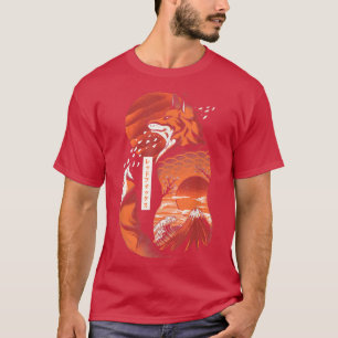 Fo Kitsune Japanese Kami Inari Nine Tailed Fo  T-Shirt