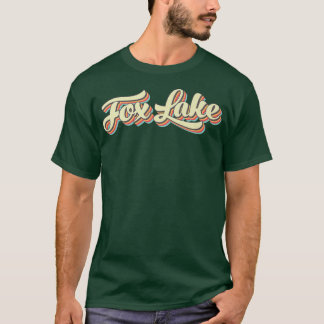 Fo Lake T Retro Art Baseball Font Vintage Premium T-Shirt