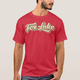 Fo Lake T Retro Art Baseball Font Vintage  T-Shirt