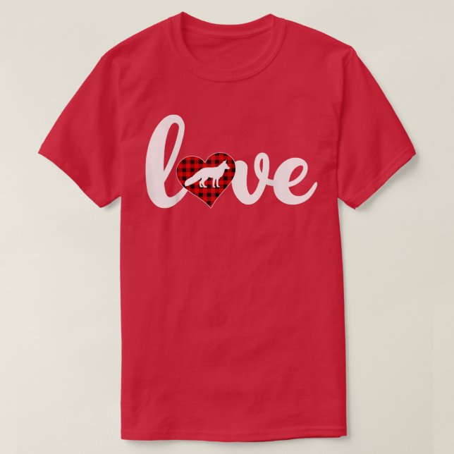 Fo Lover Buffalo Plaid Love Fo Valentines Day 1489 T-Shirt (Design Front)